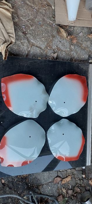 Klosze "listki"do żyrandola z kat 50 PRL