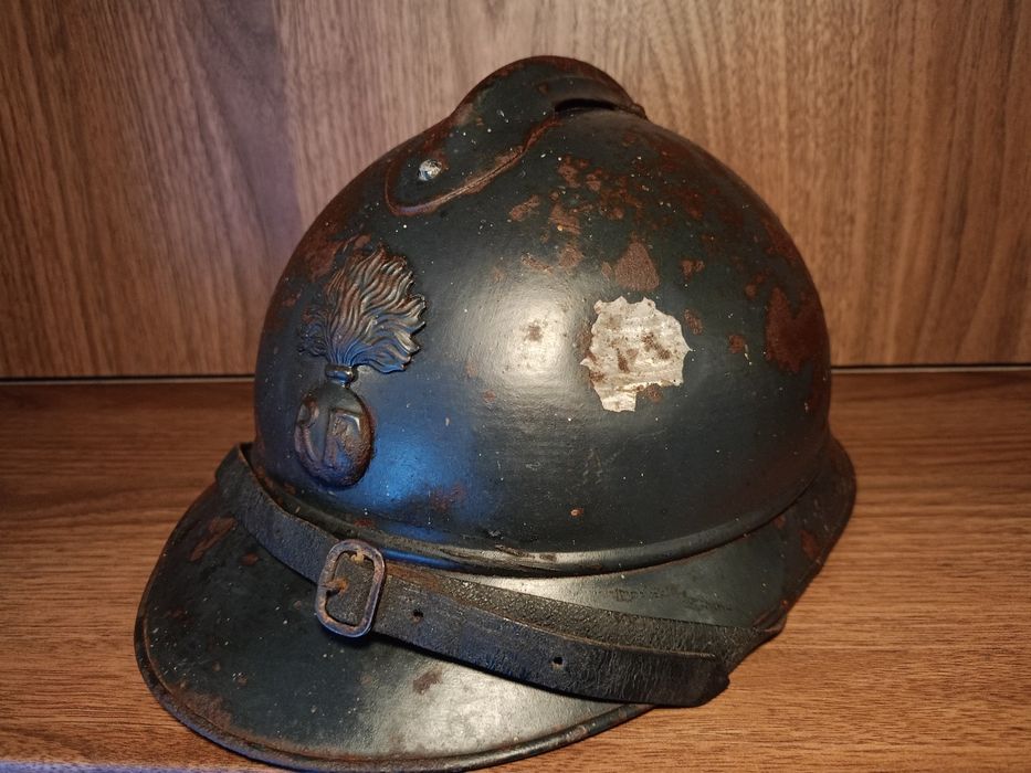 Hełm francuski Adrian Mle.15 ciekawy antyk militaria WW1