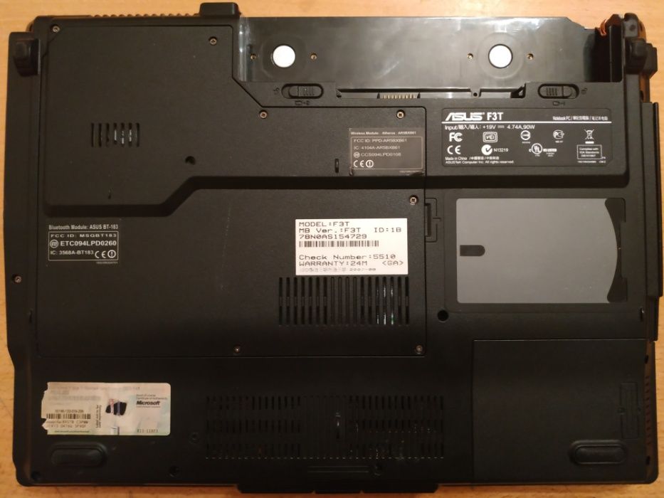 Ноутбук ASUS F3T + сумка