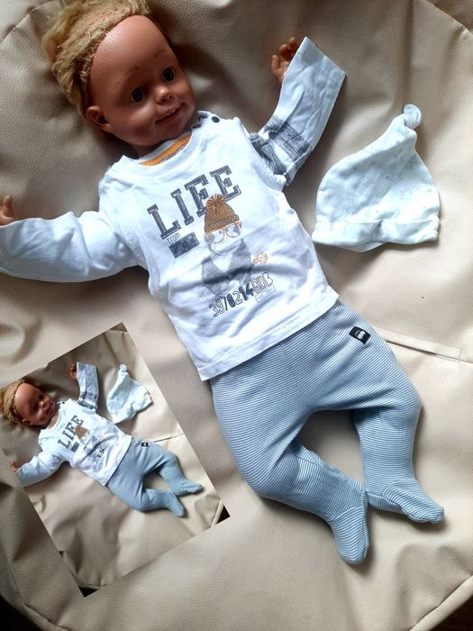 Zestaw roz 56/62 21 sztuk mega paka komplet dla chłopca wyprawka dres