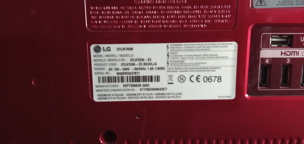 TV 37 Polgadas LG peças