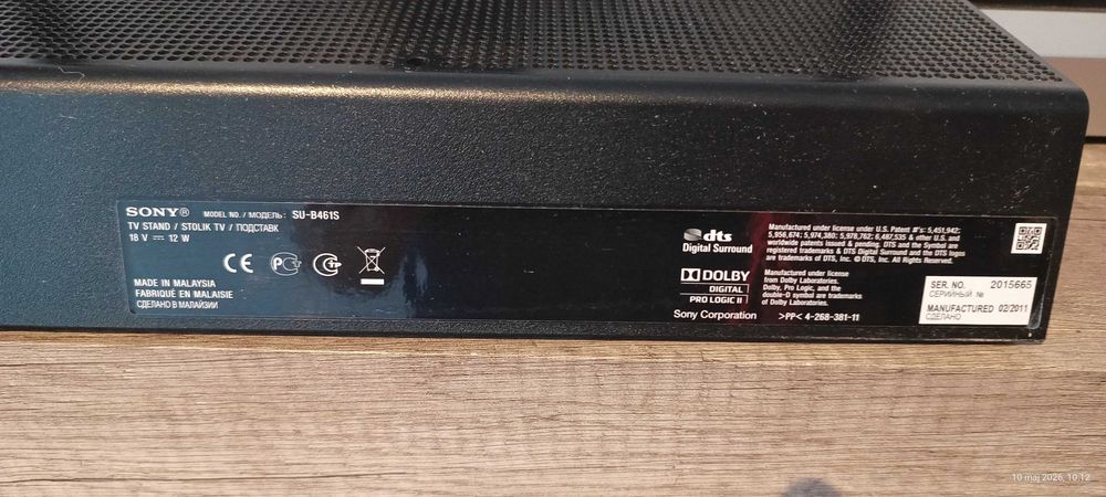 SONY Soundbar SU- B461S + stylowa podstawa do TV