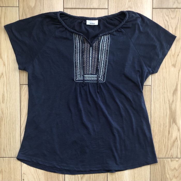 Granatowy T-shirt Yessica C&A L