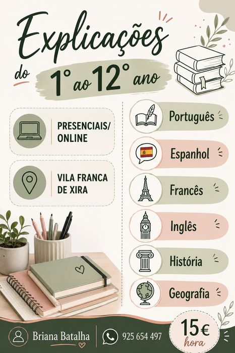 Explicações 1° ao 12° ano