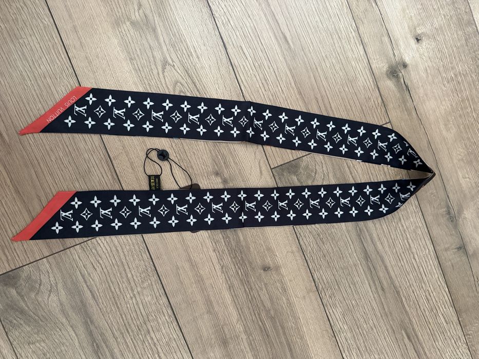 Dwustronna apaszka twilly Louis Vuitton nowa 100% jedwab
