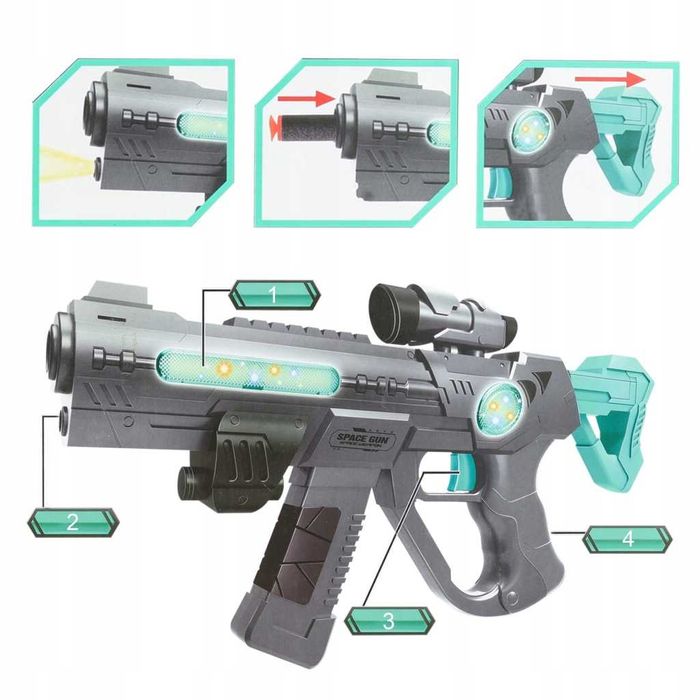 Pistolet zabawka na strzałki piankowe NOWY !!!