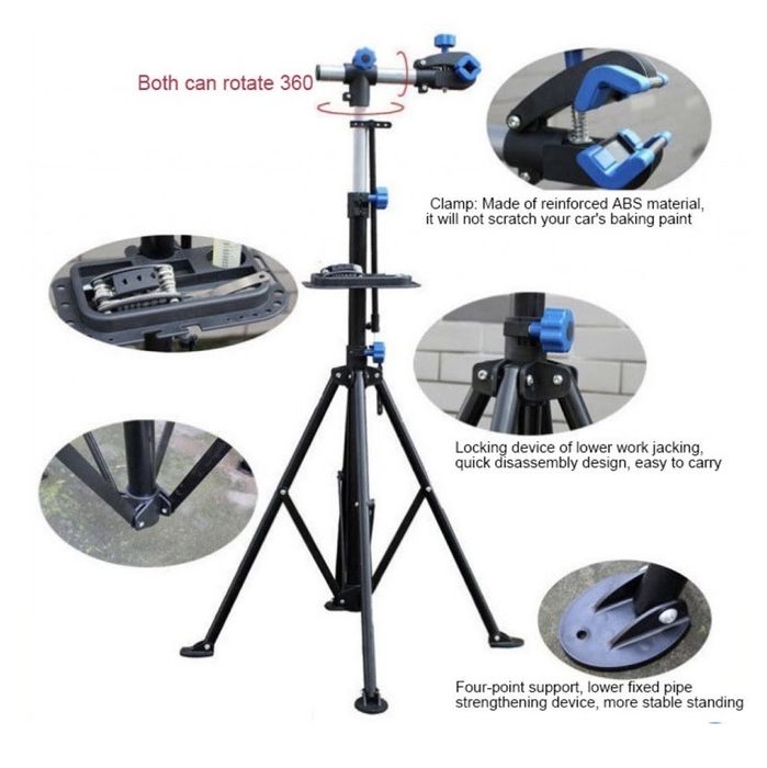 Стійка для велосипеда Bike Repair Stand з полицею, чорний (RS-100)
