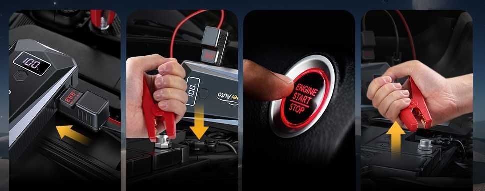 Mega mocny rozruch zapłon starter booster do auta powerbank 4000A