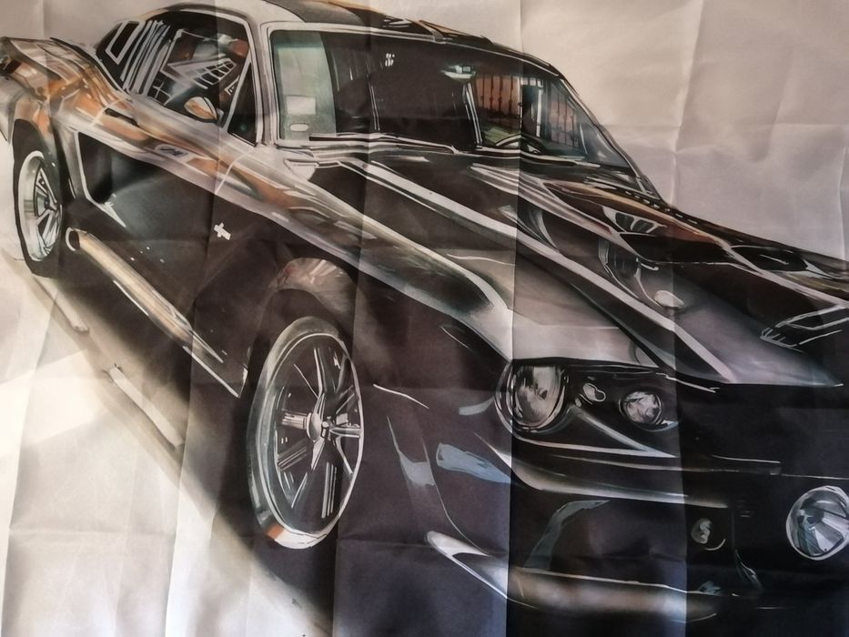 Постер великий авто Форд мустанг Ford Mustang плакат банер  автосалон гараж на стіну декор