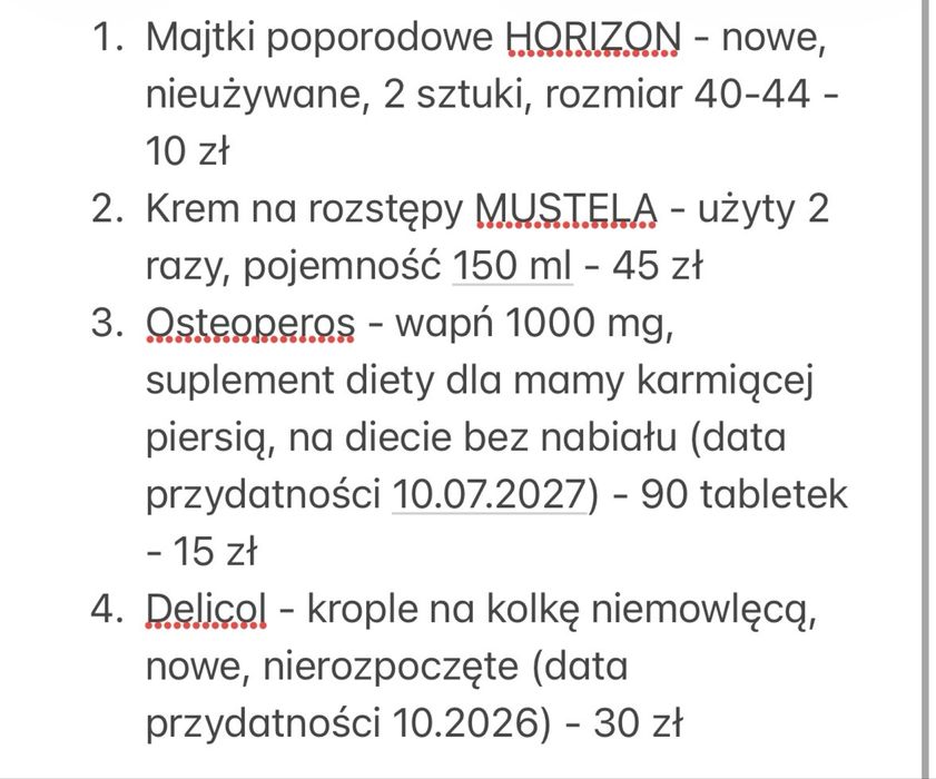 Akcesoria poporodowe - nowe i używane
