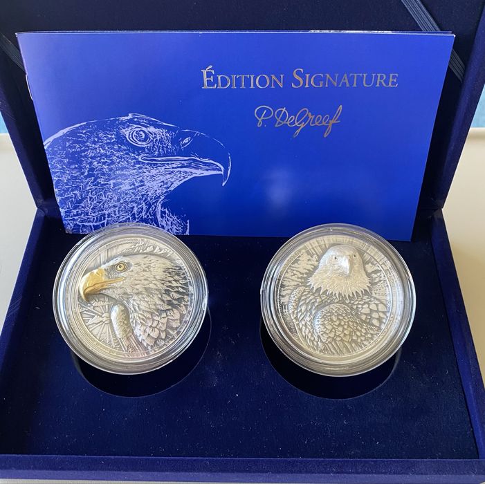 Moeda 2x 5 Oz Prata 999%