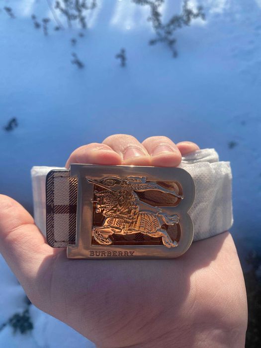 Ремінь Burberry чоловічий пасок шкіряний Барбері ремень Барбери Burber