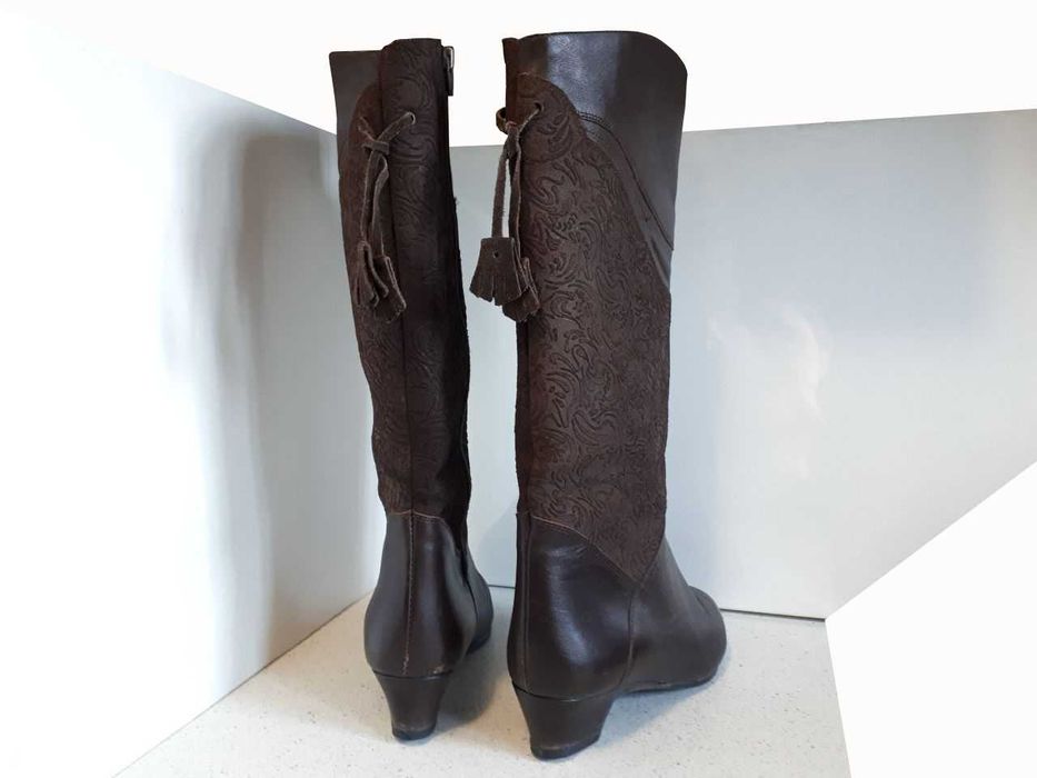 Сапоги женские TEXON зимние высокие натуральная кожа, 38разм, Германия