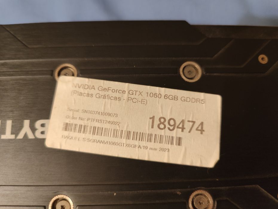 Gigabyte NVIDIA GeForce GTX 1060 de 6GB GDDR5