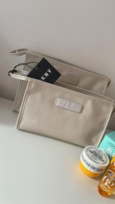 Kosmetyczka DKNY beżowa zestaw 2 szt