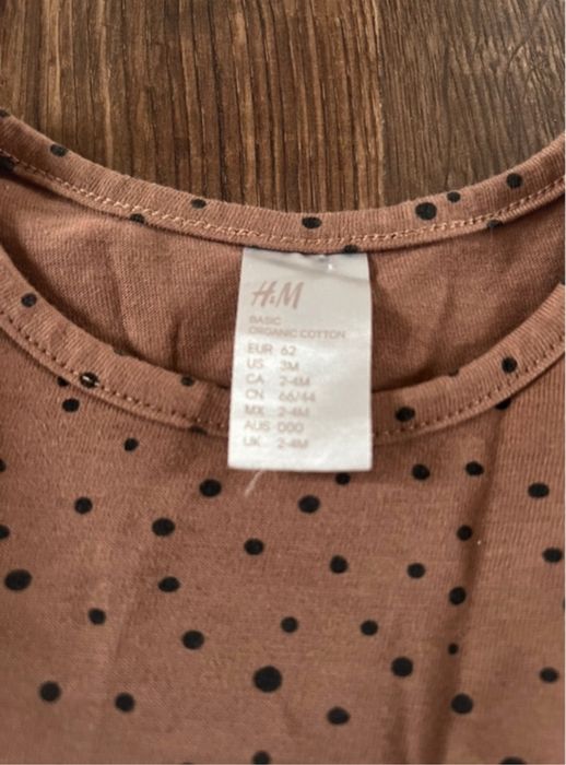 Bluzeczka niemowlęca H&M rozmiar 62