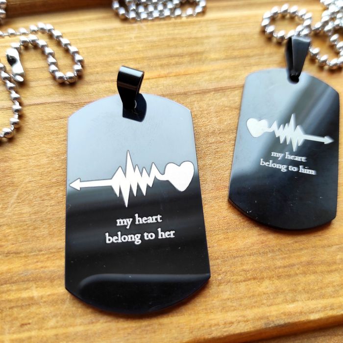 Парные,двойныe кулоны для влюбленных,подарок на день Святого Валентина