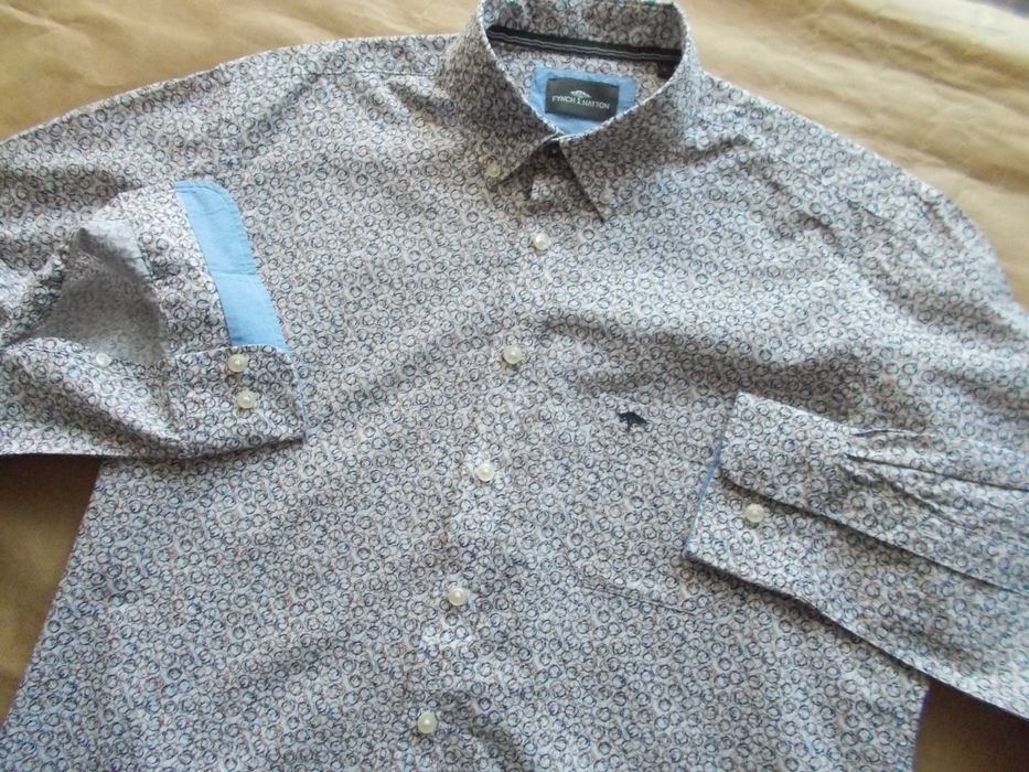 L FYNCH&HATTON Premium Designerska Koszula Męska L 41,5 cm Germany