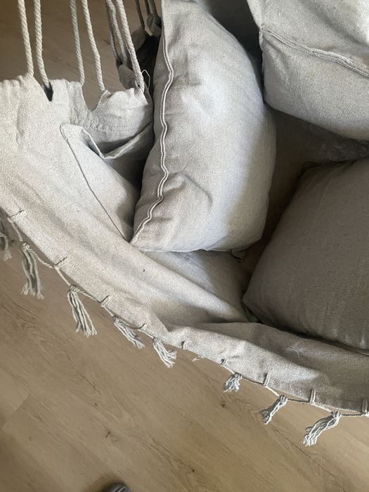 Hamak boho, krzesło brazylijskie szare