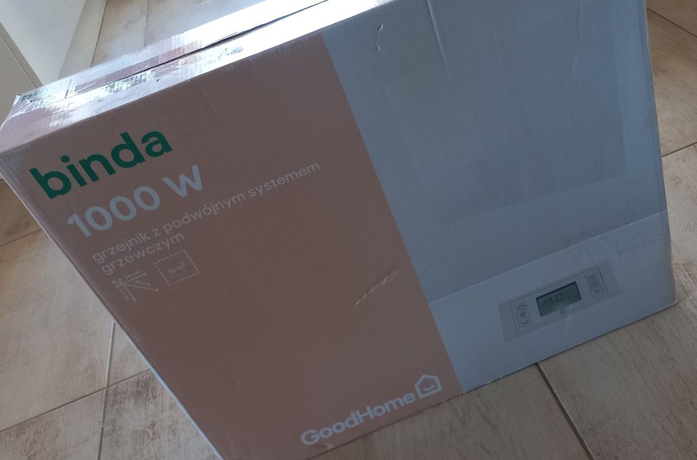 Grzejnik nowoczesny elegancki nowy BINDA 1000 W