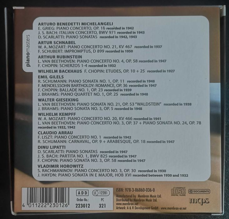 "Classical Piano Music" - 10 CDs