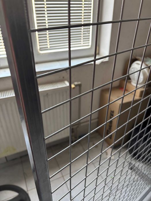 Krata ekspozycyjna magazynowa 200x100 stojąca 2-stronna stal parawan