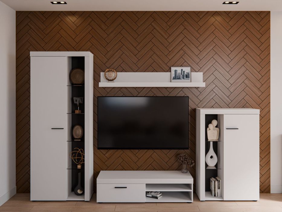 Meblościanka ARUBA! Biała/Sonoma/Old style/Grafit/Dąb lefkas/Beton