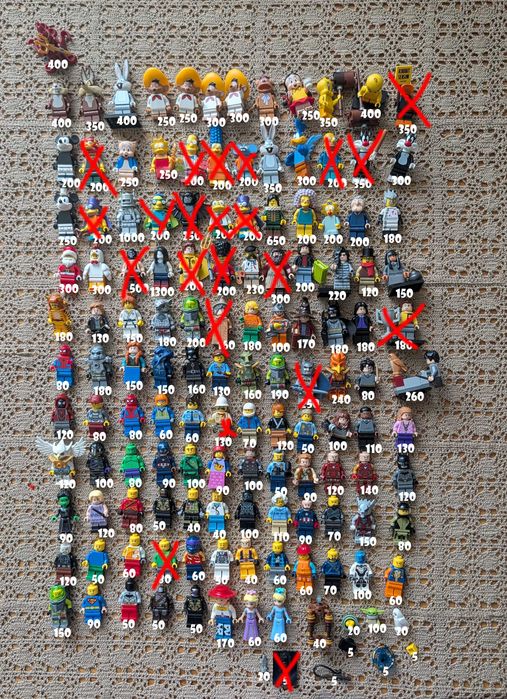 Велика колекція оригінальних мініфігурок LEGO (Сімпсони, Гаррі Поттер, Marvel, Looney Tunes, Chima)