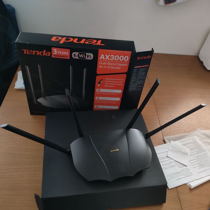 Tenda AX3000 Dual Band Gigabit Wi-Fi 6 Router, Model RX9 Pro
