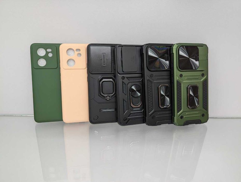 Противоударный чехол Xiaomi Redmi 13T Pro с кольцом любая модель