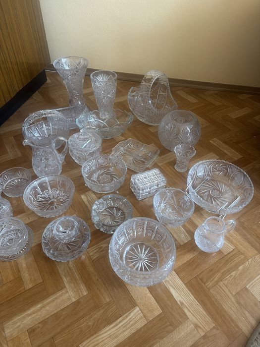 Kryształy szkolo ozdobne stare szklo jak antyk