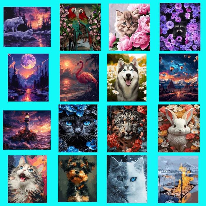 Картины по номерам животные и птицы