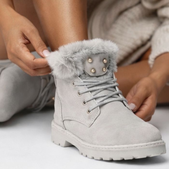 Szare   TIMBERKI Trapery OCIEPLANE Futerko r. 37