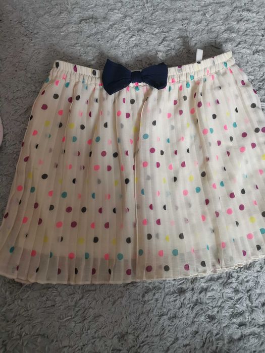 H&M spódnica groszki r. 110 i czapka