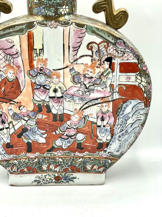 Vaso lua chinês Dinastia Qing seculo 19 chinês