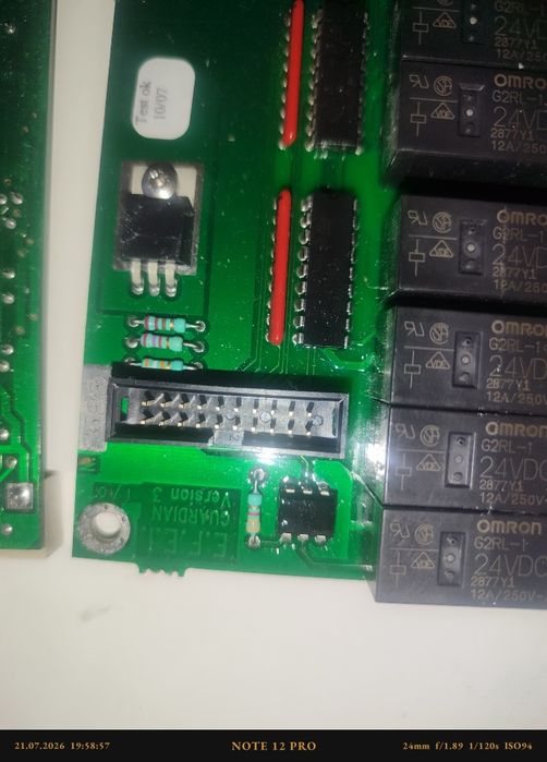 Комплект автоматики GUARDIAN v3 (Плата CPU с ЖК + Плата 10 реле) + БП Omron 24V