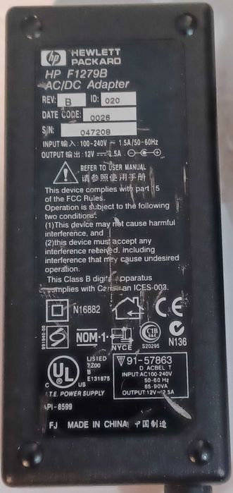 Carregador original HP F1279B 30W