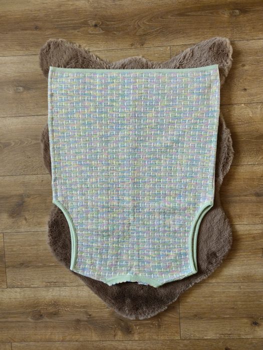 Pastelowa kamizelka vintage tweed bouclé Giulia XXL 44