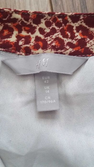 H&M, sukienka w panterkę, rozm. 42