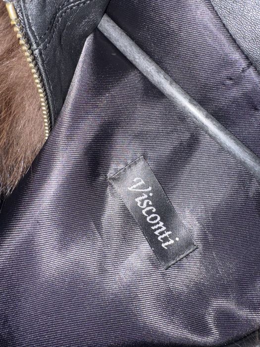 Шикарна куртка Visconti (натуральна шкіра, натуральне хутро)