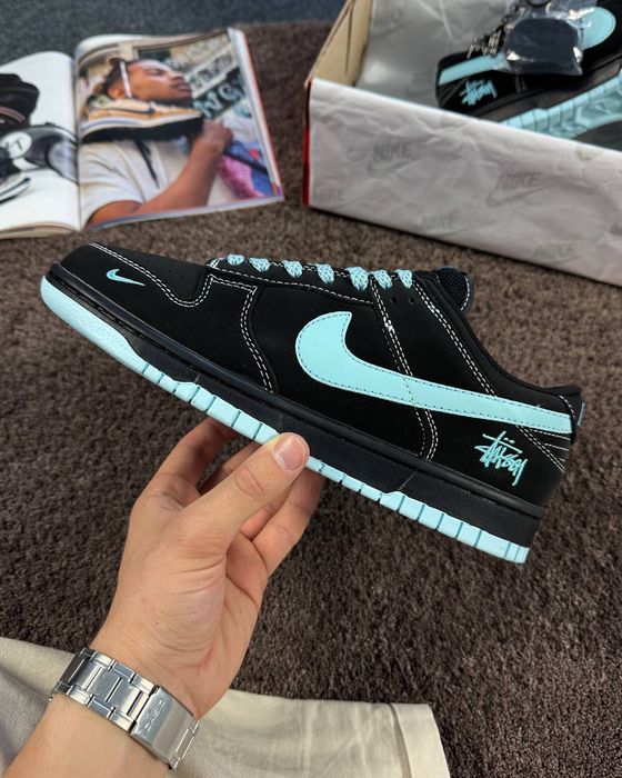 ЕКСКЛЮЗИВ! Nike SB Dunk x Stusssy 'Black' 41 42 43 44 45 найк сб данк стусі чорні