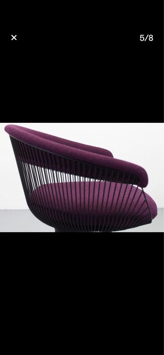 Knoll Warren Platner cadeira aco veludo