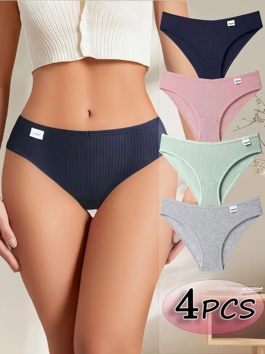 Труси жіночі L, в рубчик, бавовна, нові.