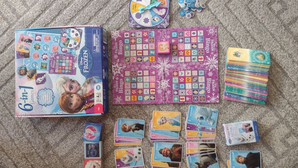 6w1 gry MEMO Bingo FROZEN Kraina Lodu ELSA ANNA domino