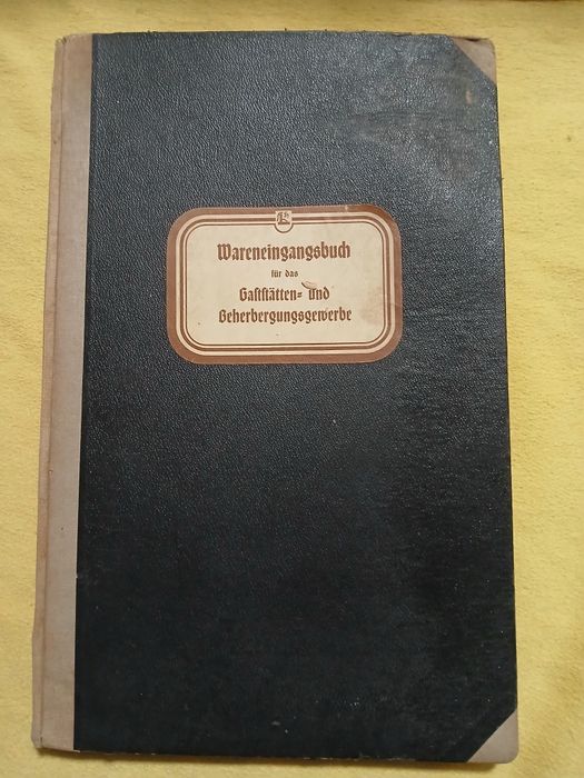Przedwojenna niemiecka Księga Przyjęć Towarów