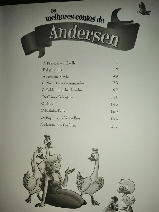 Os melhores contos de Andersen  -Capa almofadada - Como Novo!!*