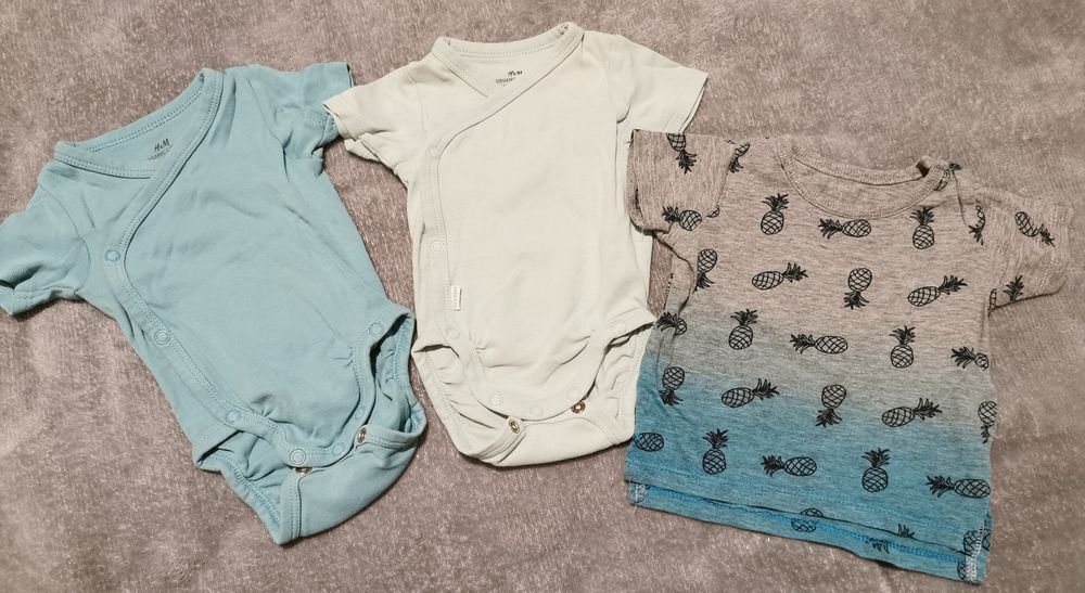 Zestaw 2xbody h&m rozm. 56 oraz koszulka pepco rozm. 56