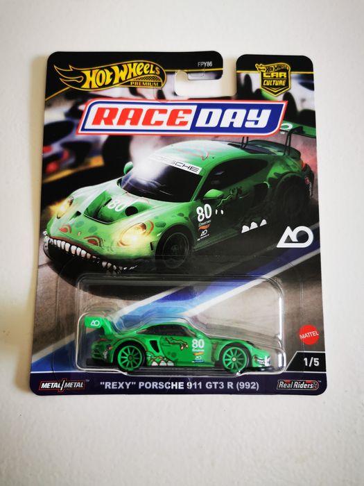 Porsche 911 GT3 R "Rexy" Race Day Hot Wheels Premium