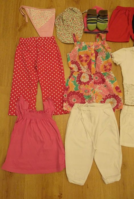 Zestaw letnich ubrań dla dziewczynki 1-2 lata