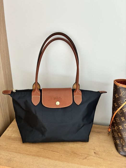 Longchamp le pliage torebka shopper granatowa